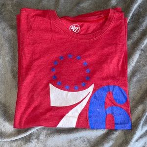76ers Tee Shirt!! Some cracking throughout the logo! Size mens 2Xl